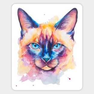 watercolor Siamese Cat Magnet